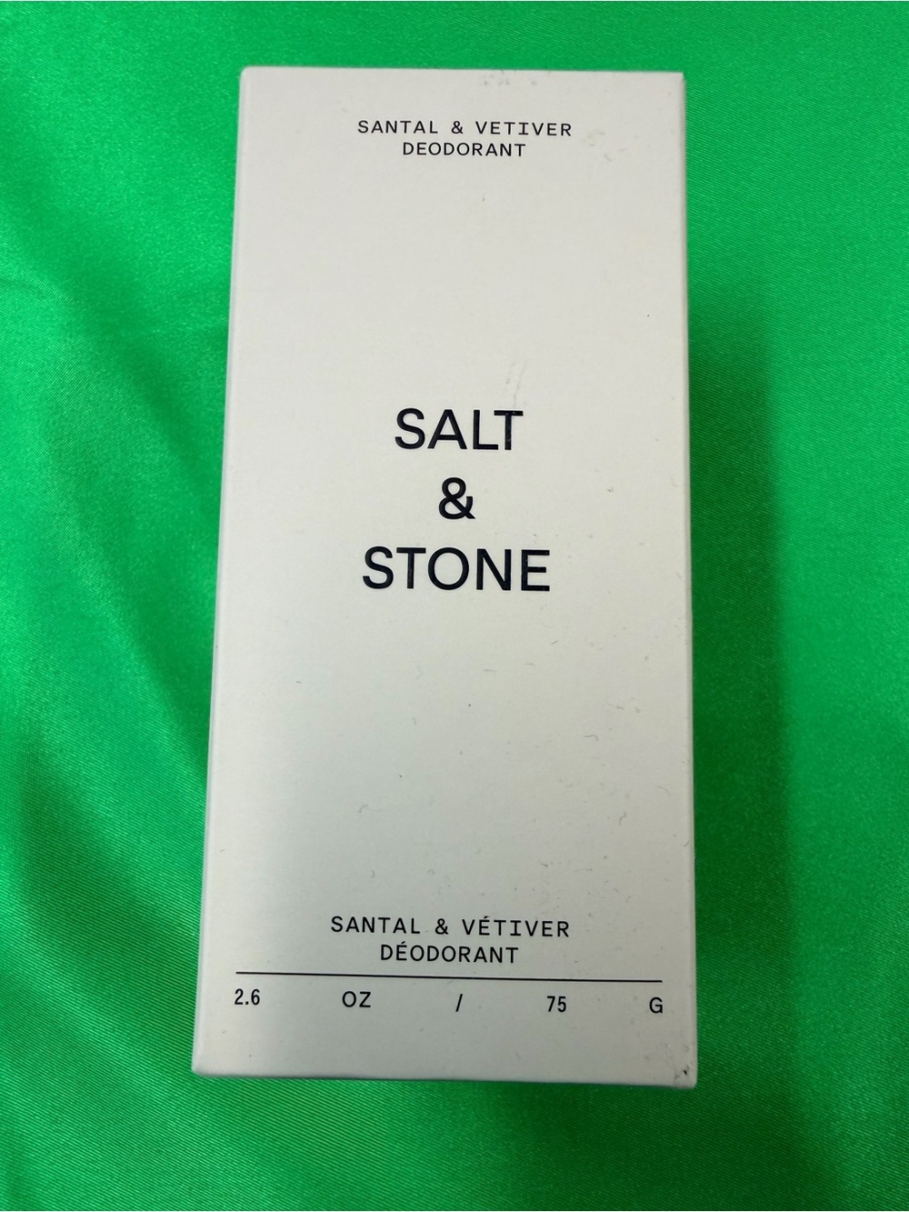 Santal & Vetiver Salt & Stone Deodorant - White